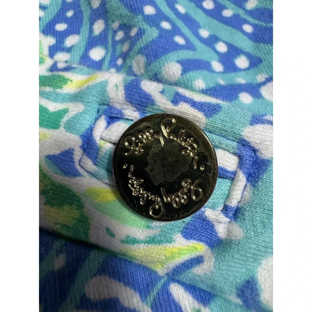 Lilly Pulitzer Blue Green Printed Skort - Picture 3 of 5
